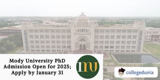 Mody University PhD Admission Open for 2025; Apply by January 31